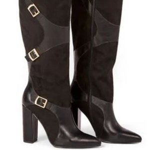 NWT Sz. 6 Black Block Heeled Boot